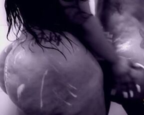 Big Ebony Booty Kakey and Nicky Minaj bumping butts together