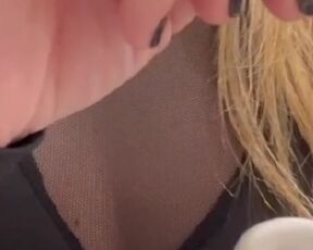 Bionda sega sconosciuto nel parcheggio del supermercato!